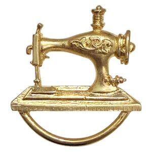 Stella Wholesale Lot 12 Sewing Machine Brooches Gold Tone Eyeglass Holder Pin
